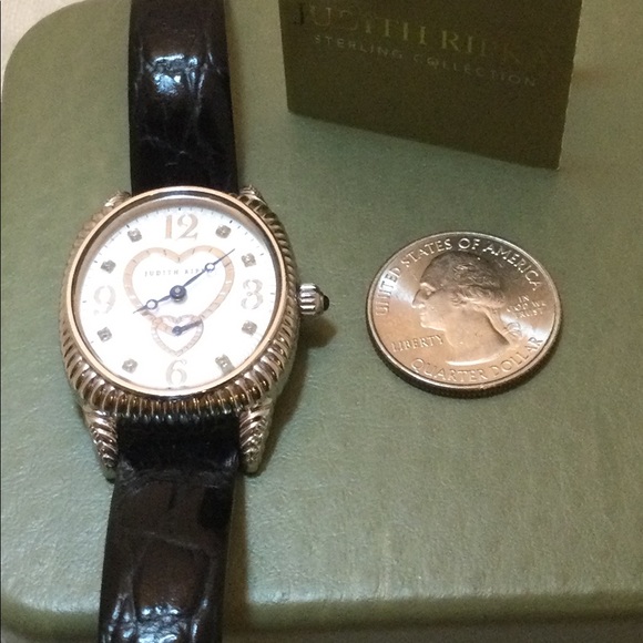 Judith Ripka Sterling and MOP Double Heart Watch - Picture 7 of 11